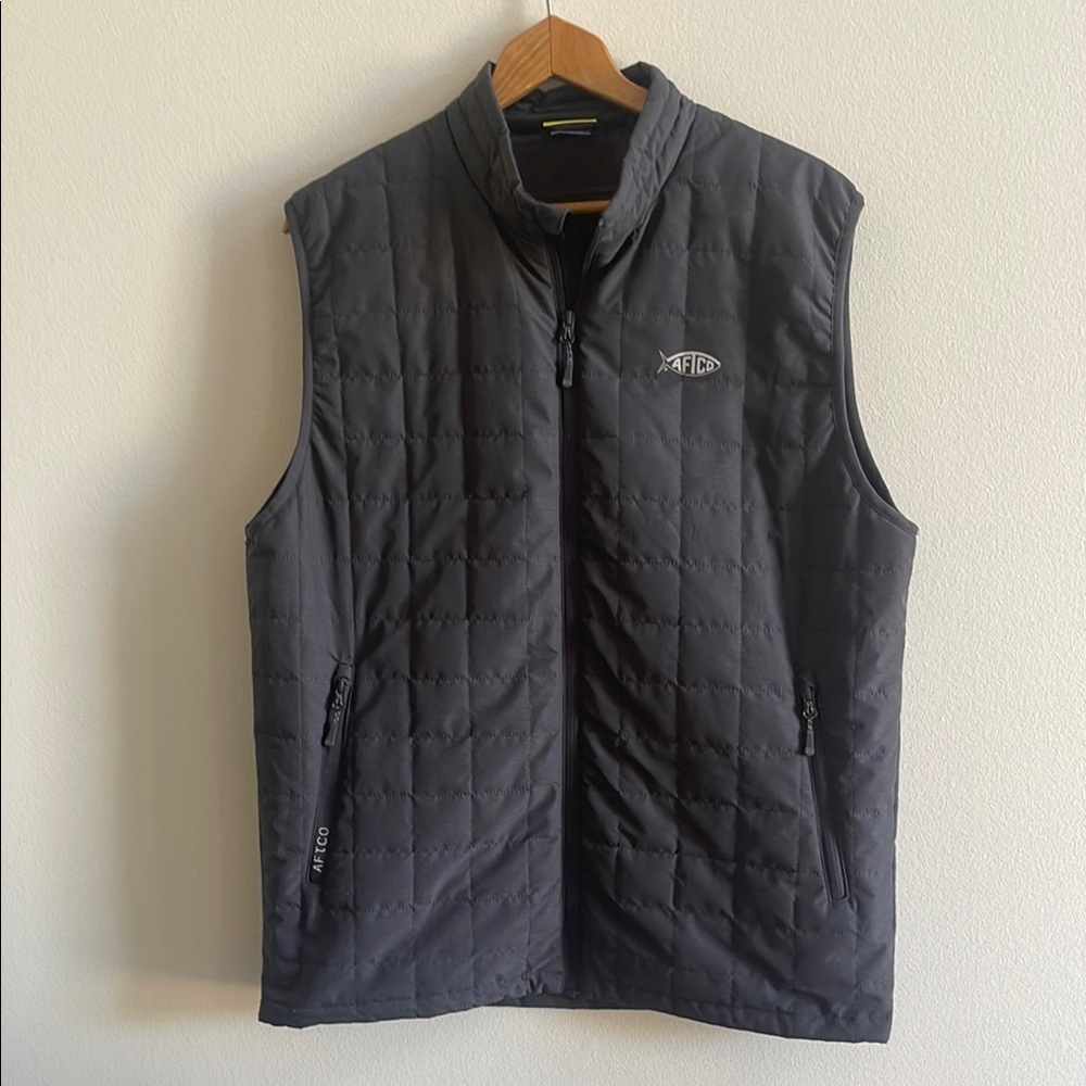 AFTCO Black Quilted Vest
